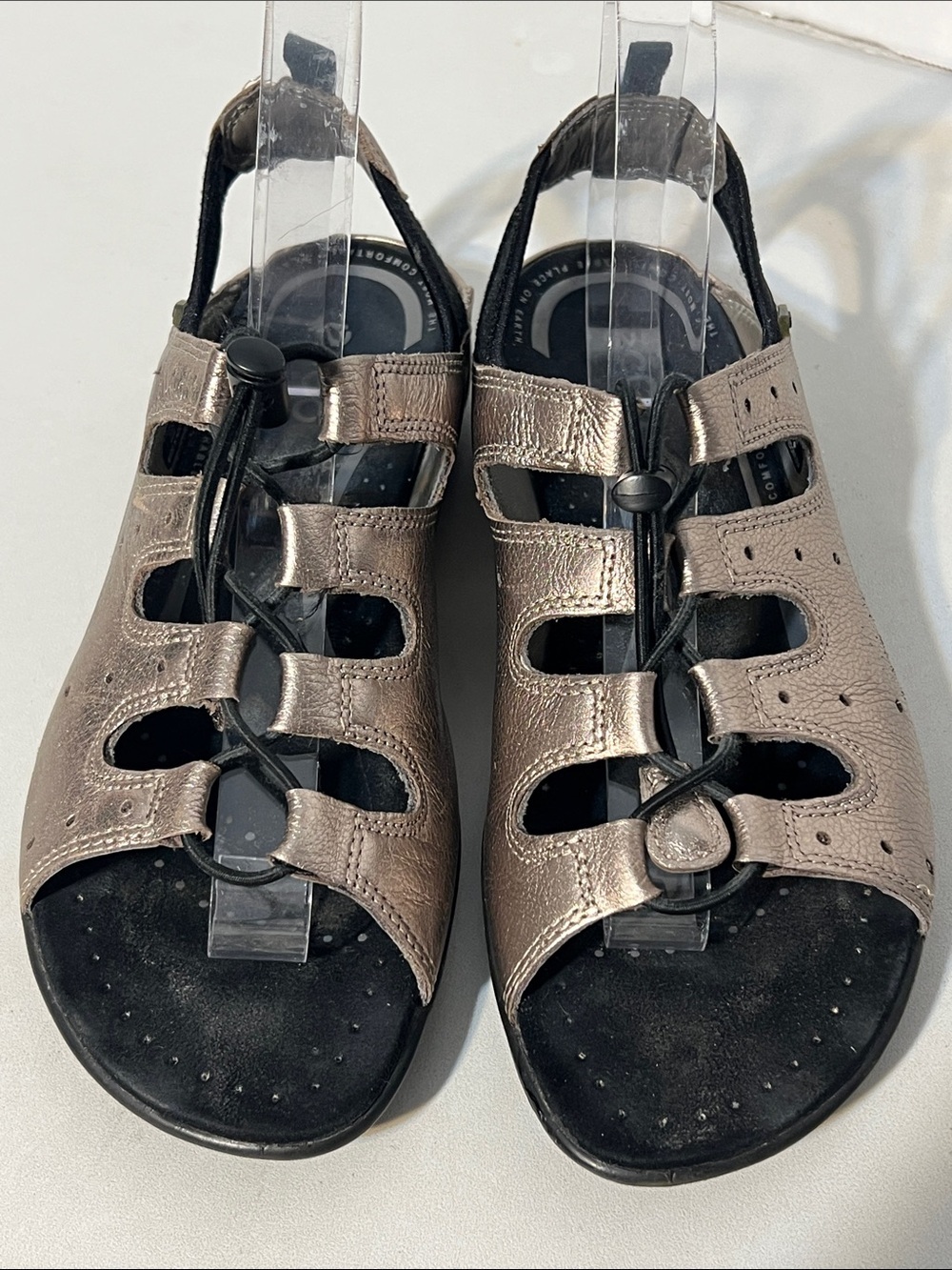 Ecco Metallic Espadrille Sandals Size Euro Size 39
